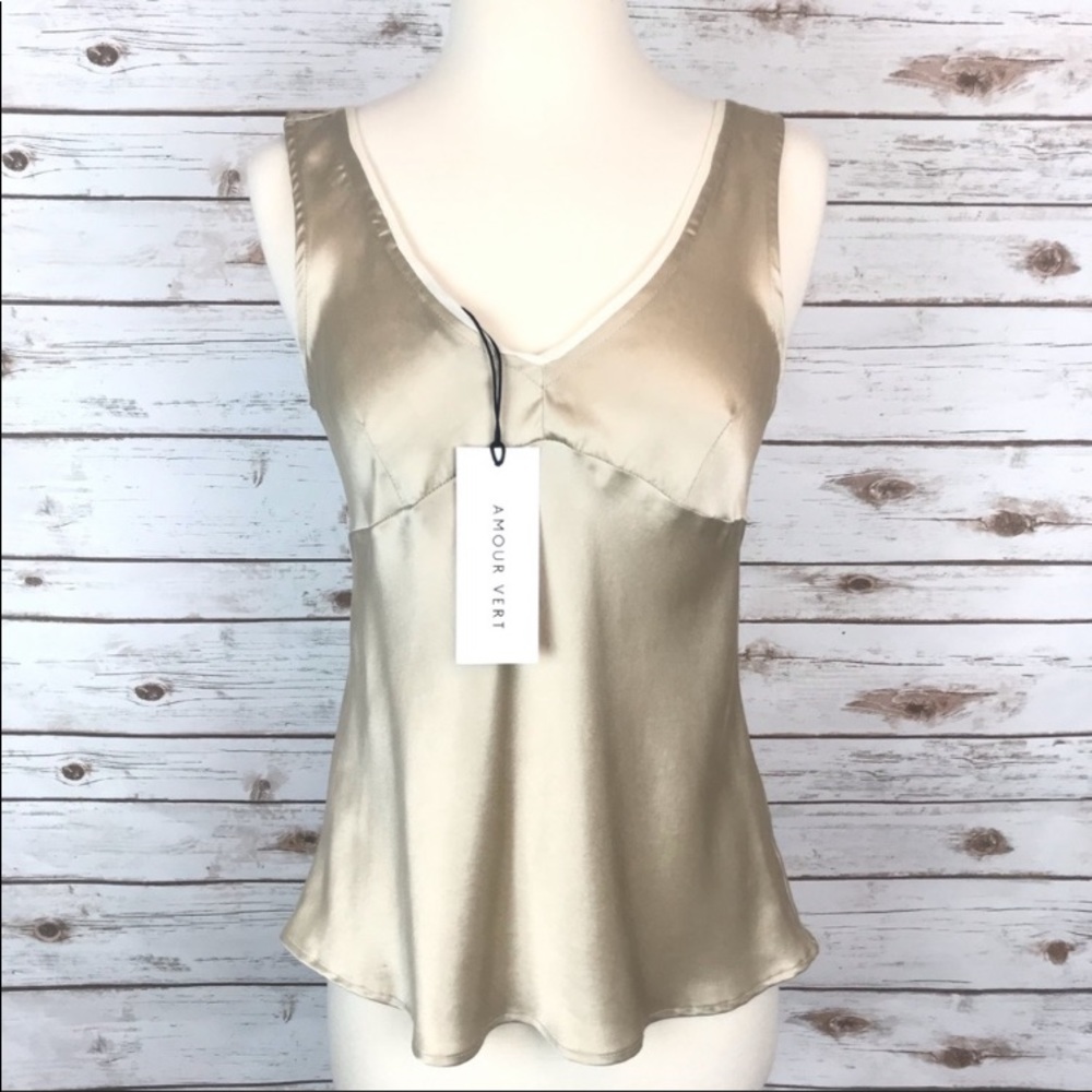 Amour Vert 100% Silk Cami NWT